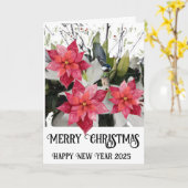 メリークリスマス!カード カード (黄色い花)