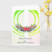 メリークリスマス!カード カード (黄色い花)