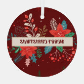 メリークリスマス ガラスオーナメント (裏面)