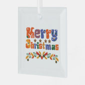 メリークリスマス ガラスオーナメント (正面左)