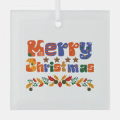 メリークリスマス ガラスオーナメント (正面)