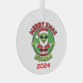 メリークリスマス ガラスオーナメント (正面右)