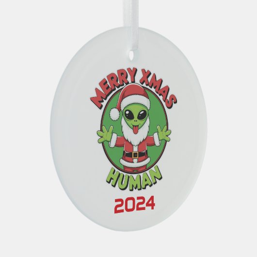 メリークリスマス ガラスオーナメント (正面右)