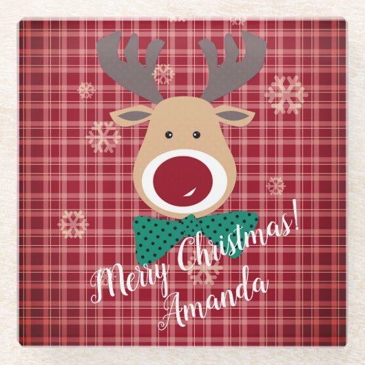 メリークリスマス！ ガラスコースター (正面)