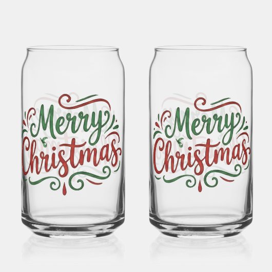 メリークリスマス ガラス缶 (正面)