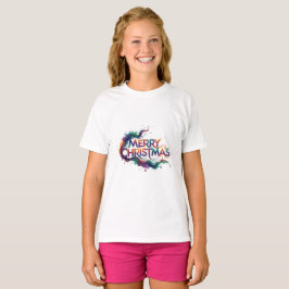 メリークリスマス ガールズ ベーシックTシャツ Tシャツ