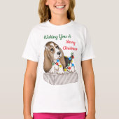 メリークリスマス ガールズ Tシャツ (正面)