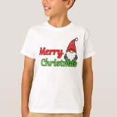 "メリークリスマス" キッズ ホリデー Tシャツ (正面)