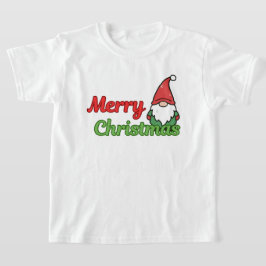 "メリークリスマス" キッズ ホリデー Tシャツ