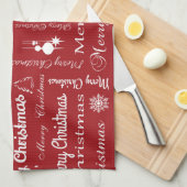 メリークリスマス キッチンタオル (四つ折り)