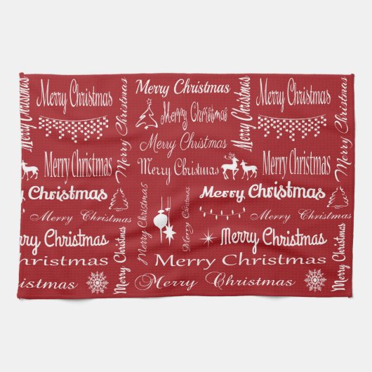 メリークリスマス キッチンタオル (横)