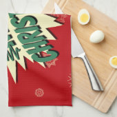 メリークリスマス キッチンタオル (四つ折り)