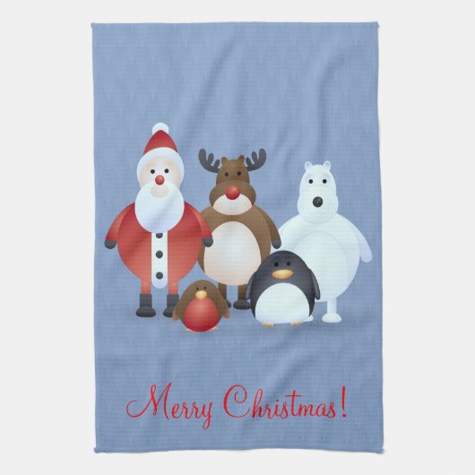 メリークリスマス キッチンタオル (縦)