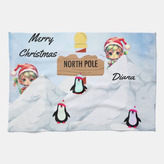 メリークリスマス キッチンタオル (横)