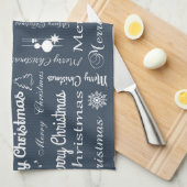 メリークリスマス キッチンタオル (四つ折り)