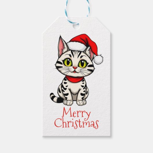 メリークリスマス キティ キャット ギフトタグ (正面)