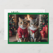 メリークリスマス・キャッツ シーズンポストカード (正面/裏面)