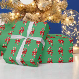 メリークリスマス キャンディケイン かわいい 赤 ホリデー ギフト ラッピングペーパー