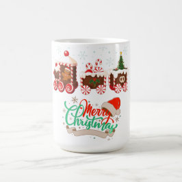 メリークリスマス キャンディトレイン コーヒーマグカップ