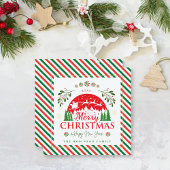 メリークリスマス キャンディーケーン ペッパーミント 赤と緑 シーズンカード