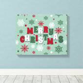 メリークリスマス キャンバスプリント (インサイチュ (ウッドフロア))