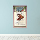 メリークリスマス キャンバスプリント (インサイチュ (ウッドフロア))