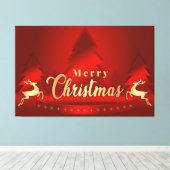 メリークリスマス キャンバスプリント (インサイチュ (ウッドフロア))