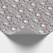 メリークリスマス | キュートウィンターホリー格言 ラッピングペーパー (角)