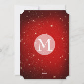 「メリークリスマス」キラキラした夜とオーナメント シーズンカード (裏面)