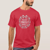 メリークリスマス - キリスト教 Tシャツ (正面)