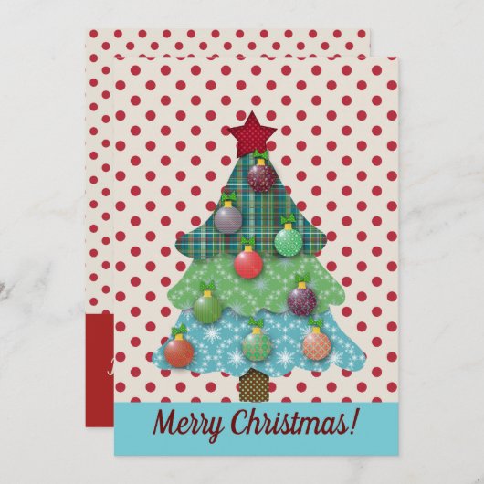 メリークリスマス!キルトツリー | 君カスタマイズ シーズンカード (正面/裏面)