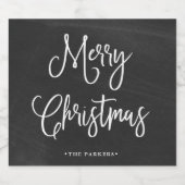 メリークリスマス |キーボード上の手書きスクリプト ビールラベル (シングルラベル)