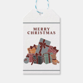 メリークリスマス、ギフトの山 – ギフトラベル ギフトタグ
