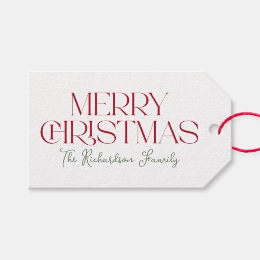 メリークリスマス ギフトタグ (正面(横))