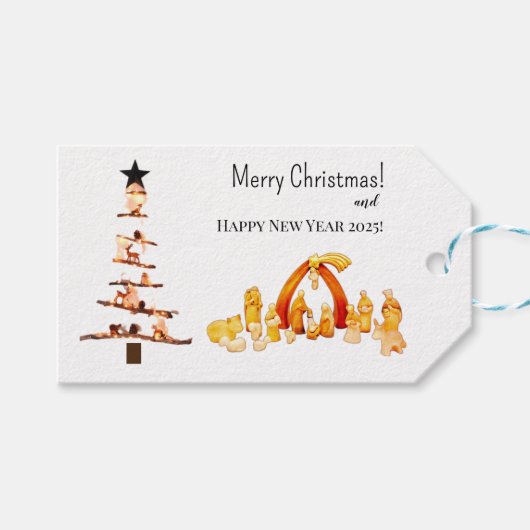 メリークリスマス! ギフトタグ (正面(横))