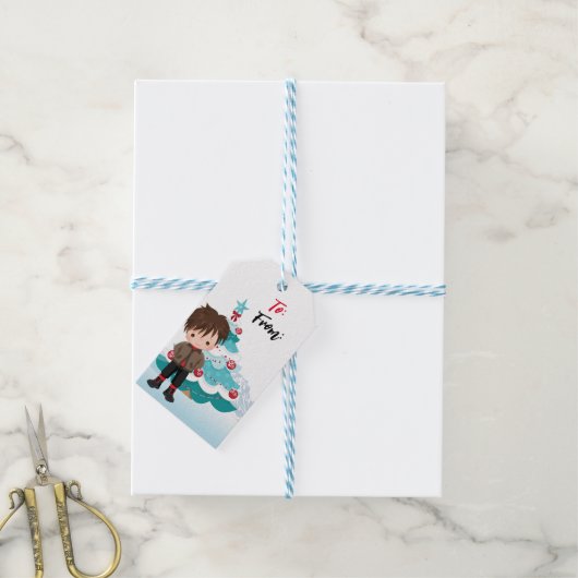 メリークリスマス ギフトタグ (より糸付き)