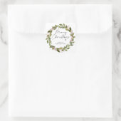 メリークリスマス ギフトタグ 赤いホーリー リース ステッカー (バッグ)