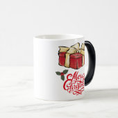 メリークリスマス – ギフトボックス モーフィングマグカップ (正面右)