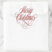 メリークリスマス!ギフトラベルカスタム ラウンドシール (バッグ)