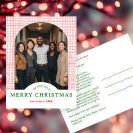 メリークリスマス ギンガムアーチ 写真 クリスマス ビジネス ポストカード