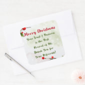 メリークリスマス | クライアント感謝していビジネスの紹介 スクエアシール (封筒)