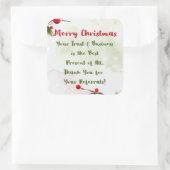 メリークリスマス | クライアント感謝していビジネスの紹介 スクエアシール (バッグ)