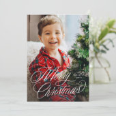 「メリークリスマス」クラシックスクリプトツー写真グリーン シーズンカード (スタンド正面)
