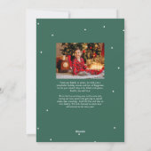 「メリークリスマス」クラシックスクリプトツー写真グリーン シーズンカード (裏面)