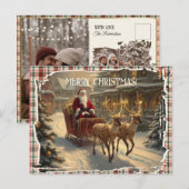 メリークリスマス クラシック レトロ フェスティブ クリスマス (正面/裏面)