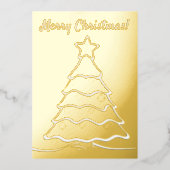 メリークリスマス!クリスマスの休日 箔シーズンカード (正面)