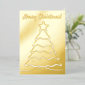 メリークリスマス!クリスマスの休日 箔シーズンカード (立ち正面)