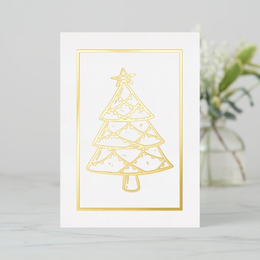 メリークリスマス!クリスマスの休日 箔シーズンカード (立ち正面)