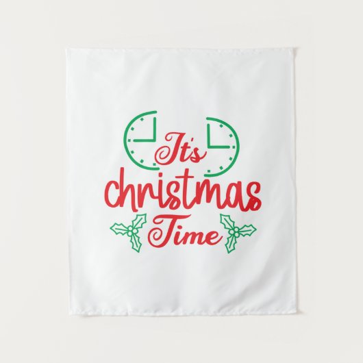 メリークリスマス クリスマスの季節です タペストリー (正面)