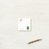 メリークリスマス、クリスマスの木-名入れ ポストイット (デスク上)